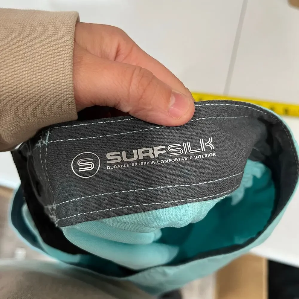Quiksilver Teal Highline Surfsilk Lined Swim Hybrid Shorts Mens Size 30